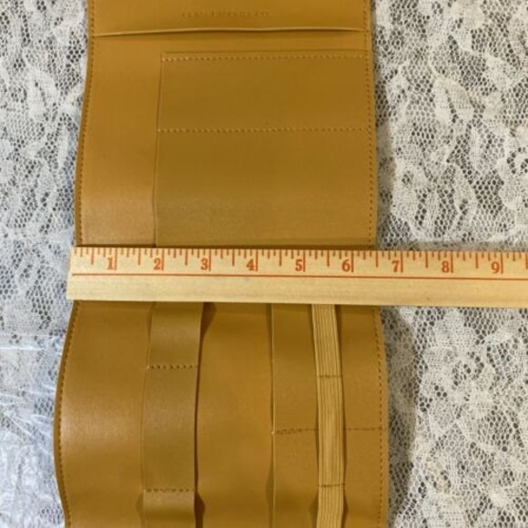 Glass Ladder Co Katherine Tech Organizer Roll Up Travel Pouch Leather Zipper - Picture 3 of 4